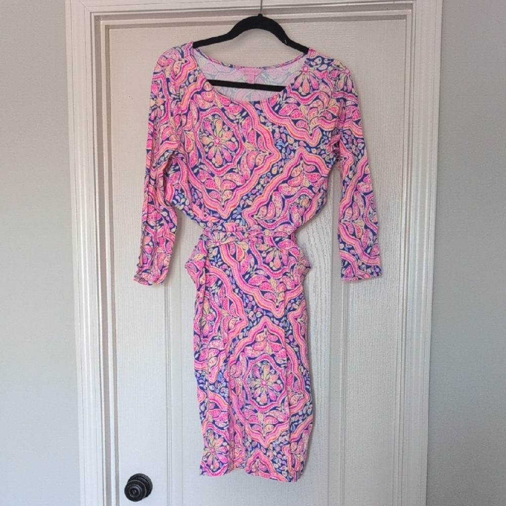 Pink Patterned Women's Dress